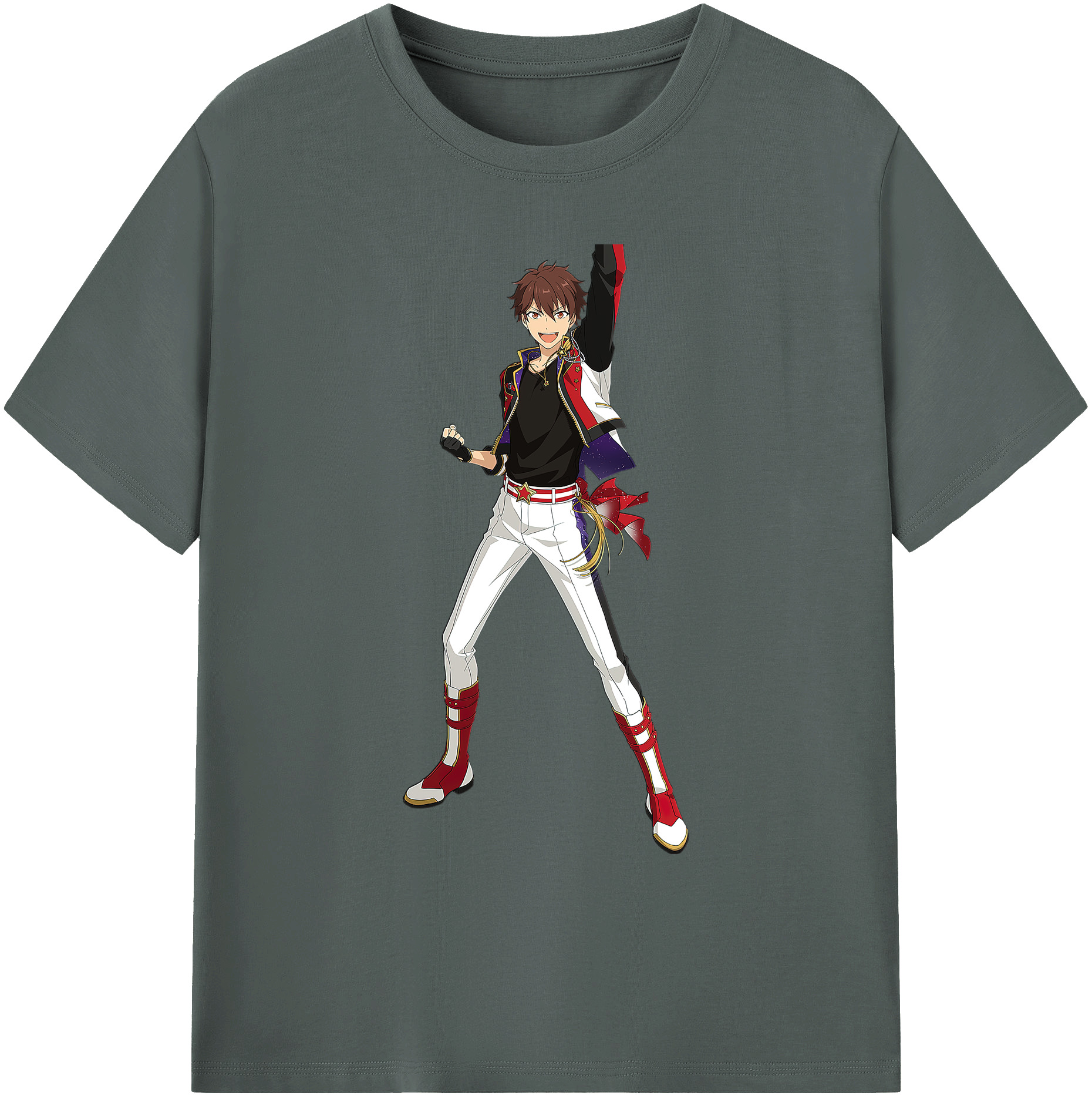 （画像用） あんさんぶるスターズ! Ensemble Stars 綿100％ メンズ半袖Tシャツ｜肌触りやわらか＆通気性